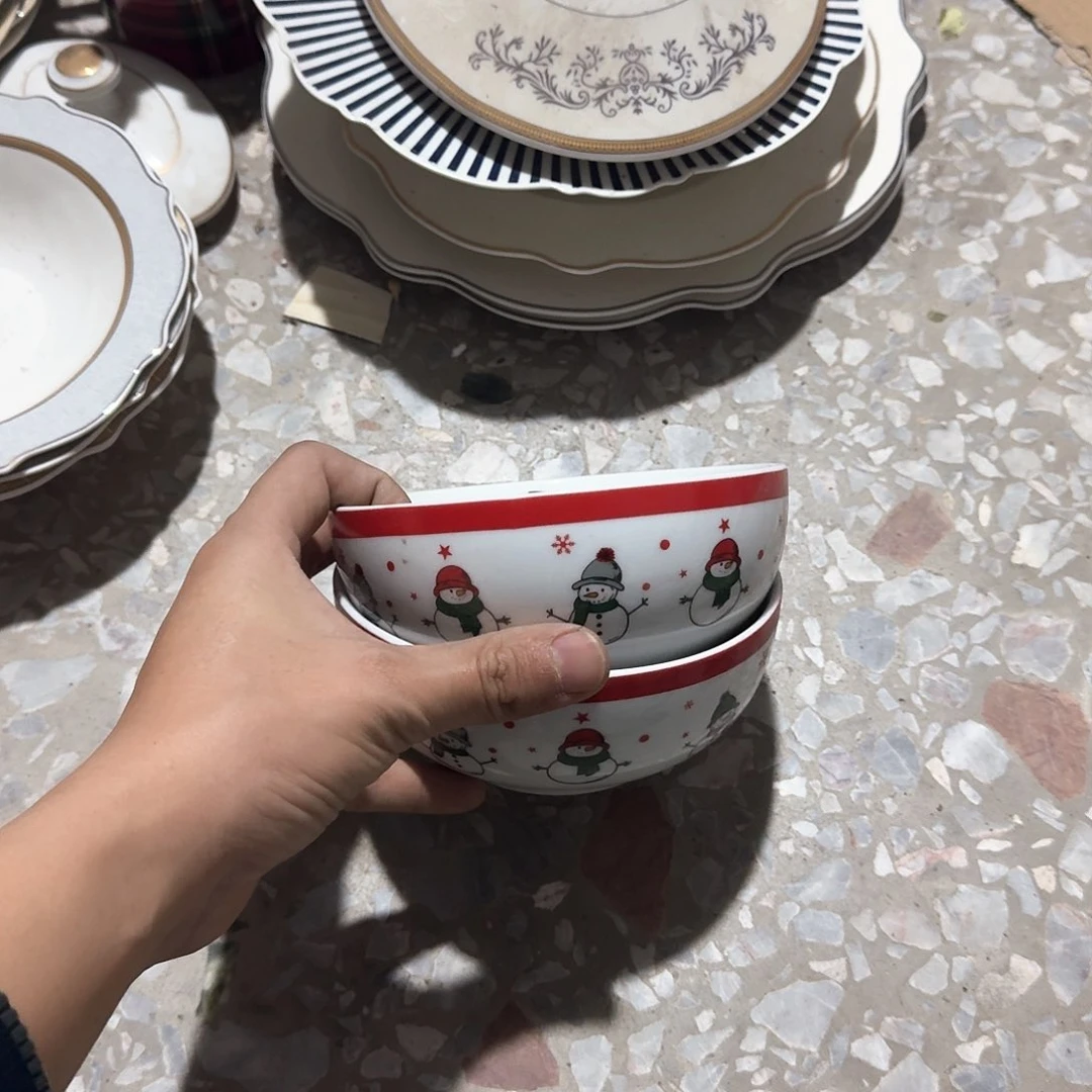 瓷微瑕疵两个碗喜欢拍