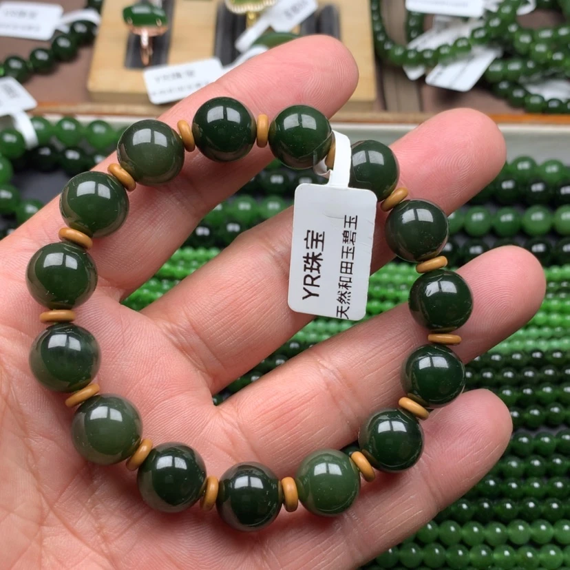 【闪购商品】未镶嵌手链和田玉（碧玉）12