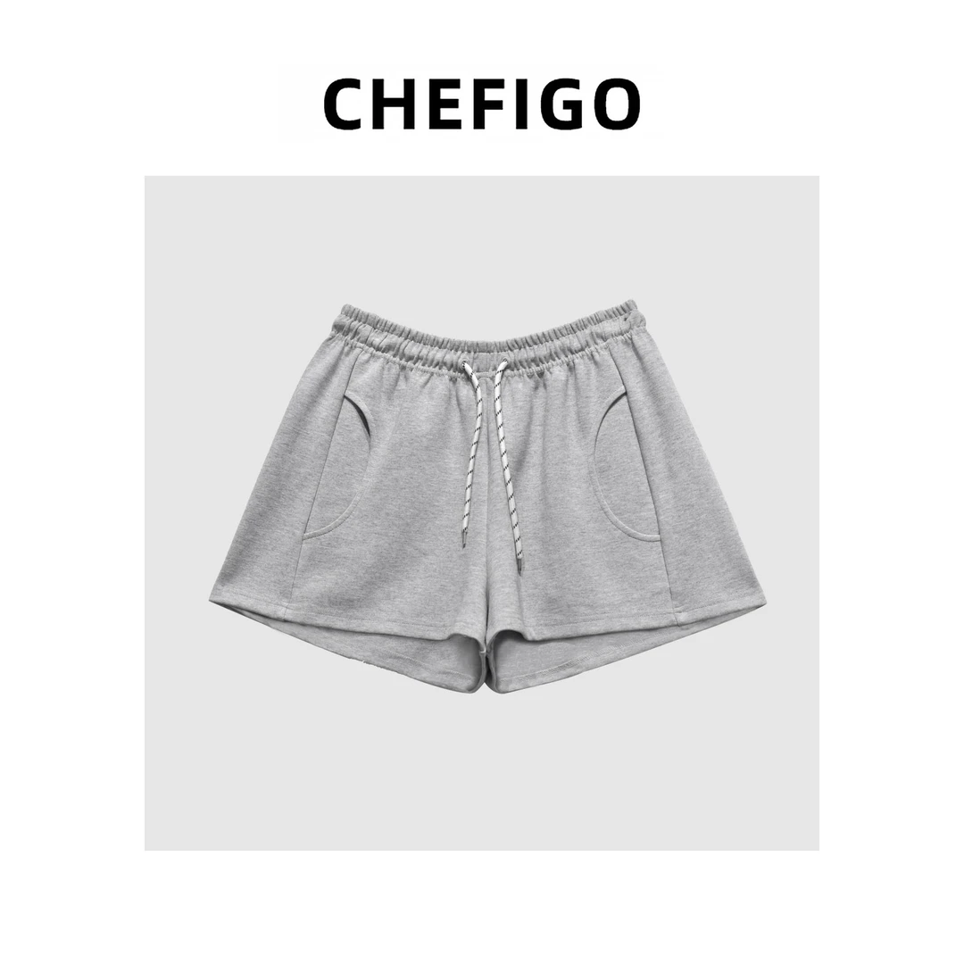 CHEFIGO百搭弹力腰短裤