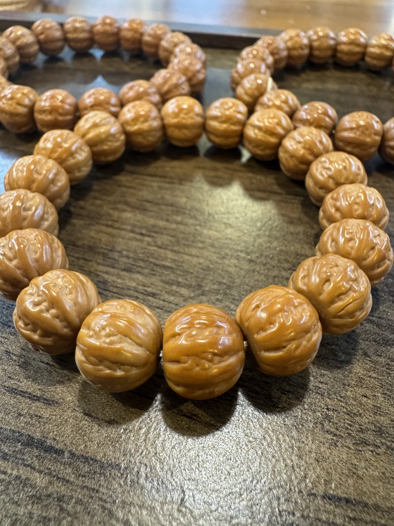 猴头龙岩料 精工雕刻京八棱 13mm