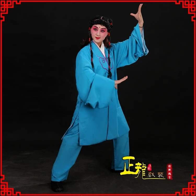 京越剧黄梅戏曲茶衣店小二演出服装小孩娃娃衣服书童小丑角戏服