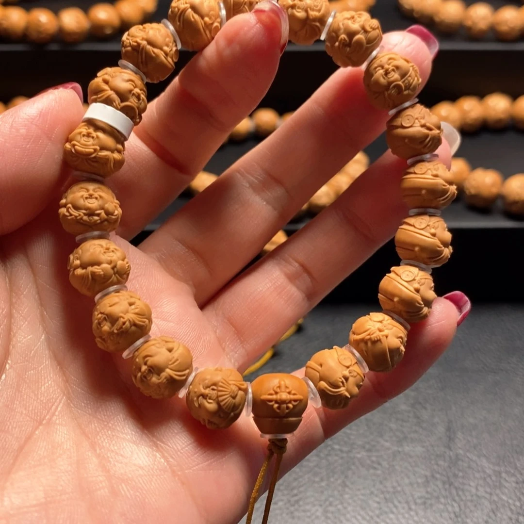 猴头核桃手串小财神