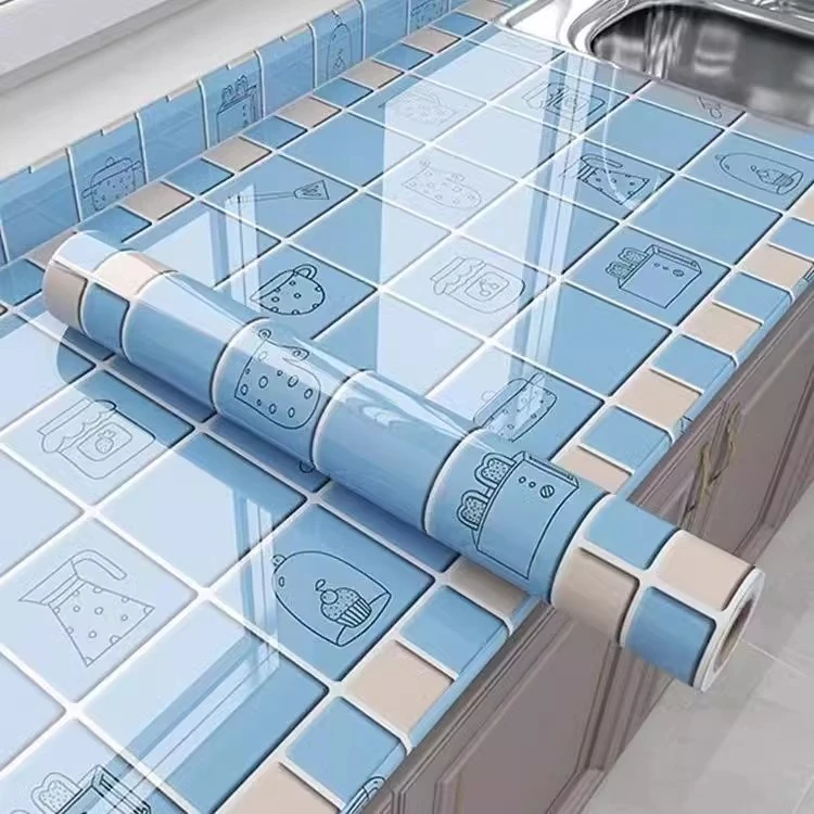 厨房防油贴纸防水防污加厚自粘耐磨耐高温橱柜灶台墙面翻新墙壁纸