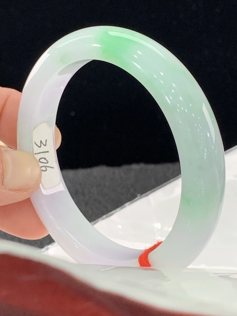 天然缅甸翡翠A货手镯56正圈3106