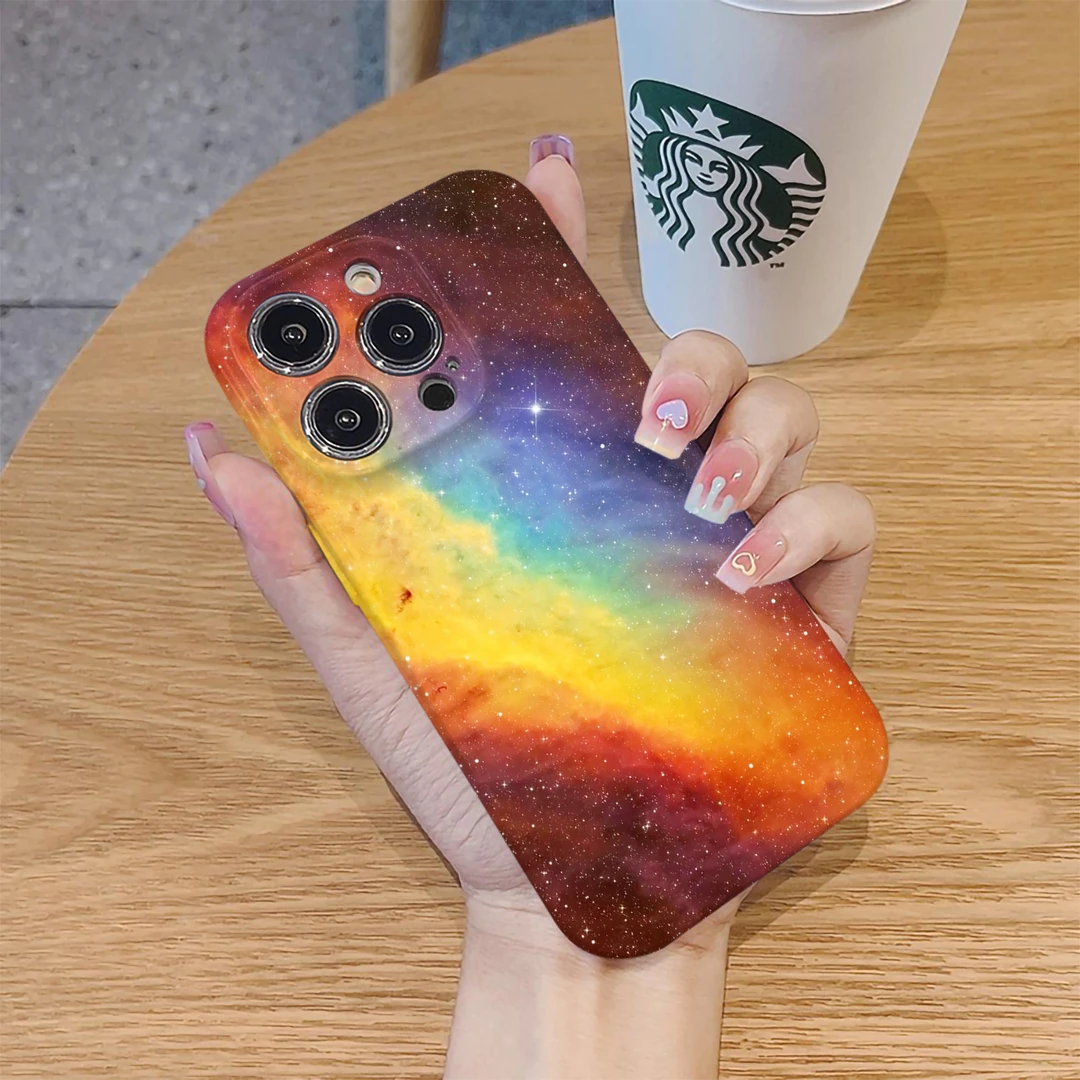 闪耀星云适用苹果16promax 华为 小米vivo oppo荣耀手机壳菲林