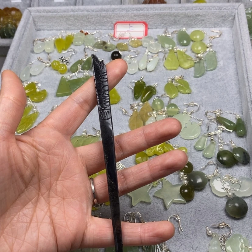 【闪购商品】蛇纹石玉挂件耳饰耳环项链未镶嵌用****1