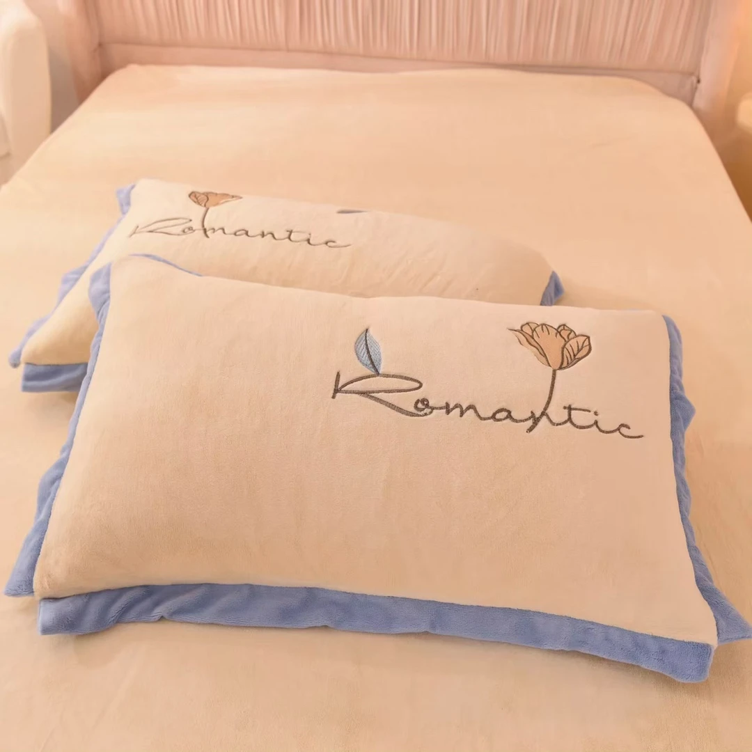 高品质单枕套（特价孤品）加绒奶绒加厚家用