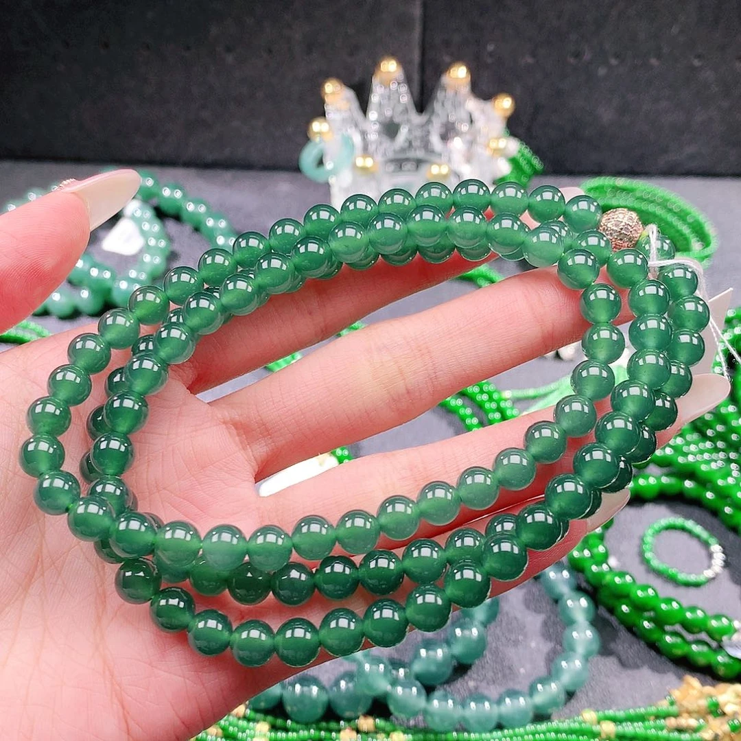 翡翠未镶嵌手串项链