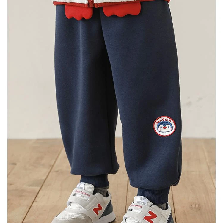 YOEHYAUL/幼悠冬一波【企鹅学堂】男童秋冬休闲儿童保暖长裤 GD4338