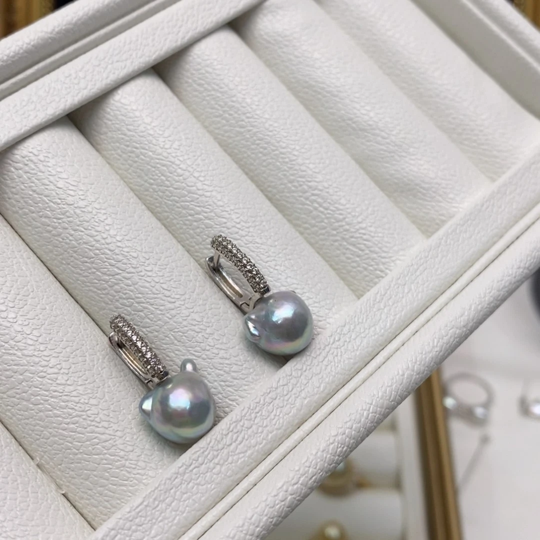 海水珍珠耳饰银S925镶嵌从****始合并链接2