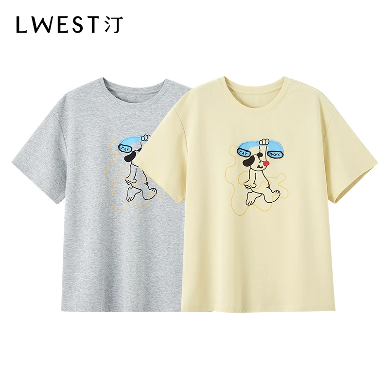 【备用链接】朗文斯汀时尚印花宽松上衣DZMT4206C12607