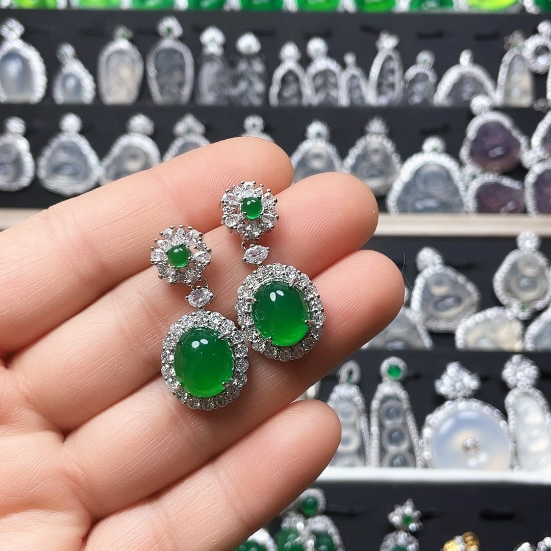 玛瑙/玉髓耳钉合金