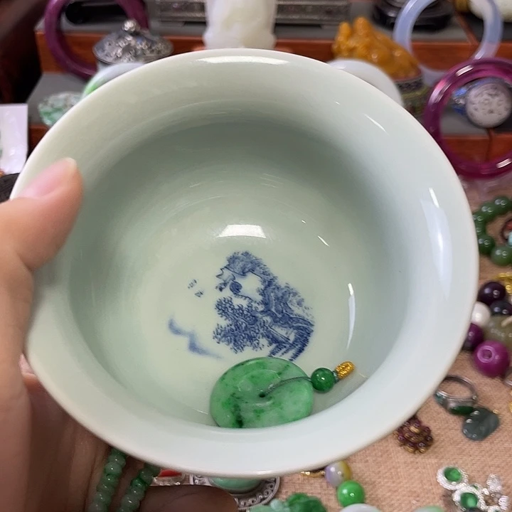 豌***芽杯精美雕刻物件物件