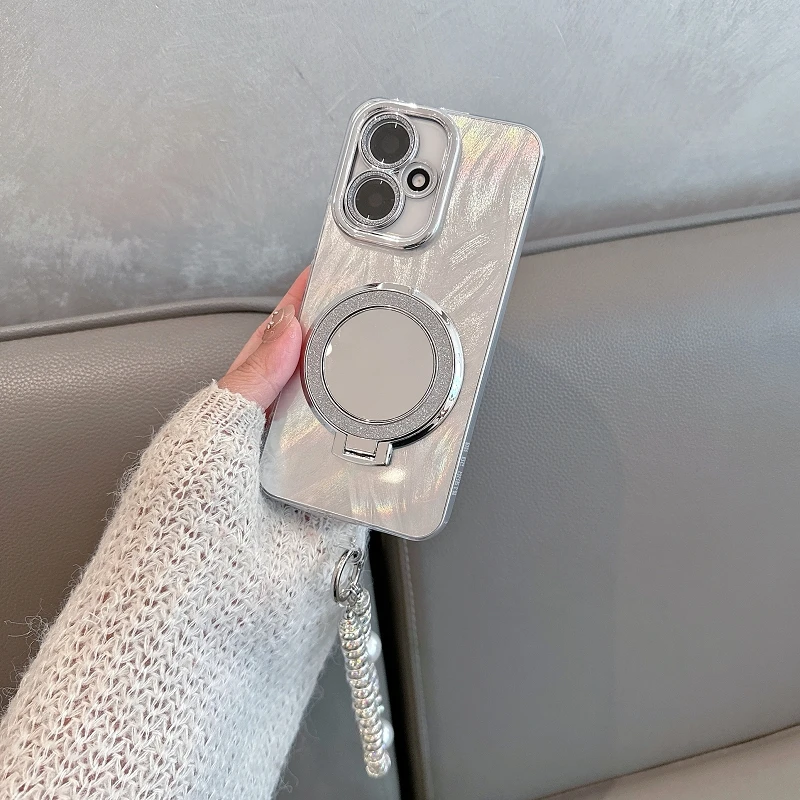 适用于华为荣耀400手机壳400pro新款女dnn-an00带支架镜子por手绳