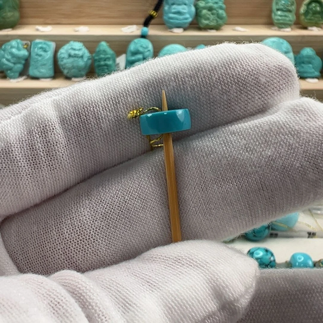 未镶嵌绿松石直切珠8.7x3.9mm