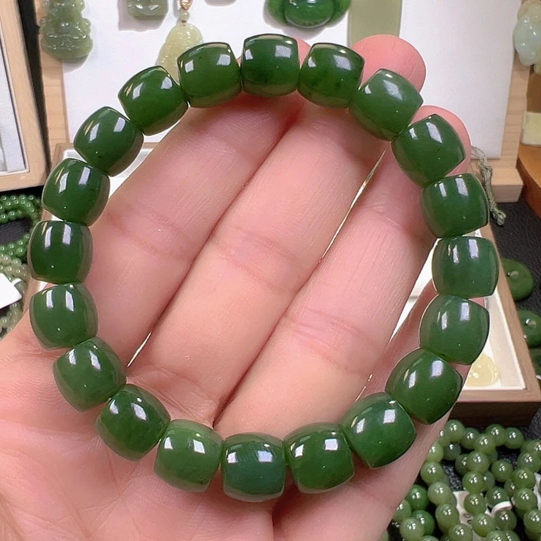 和田玉（碧玉）未镶嵌手链