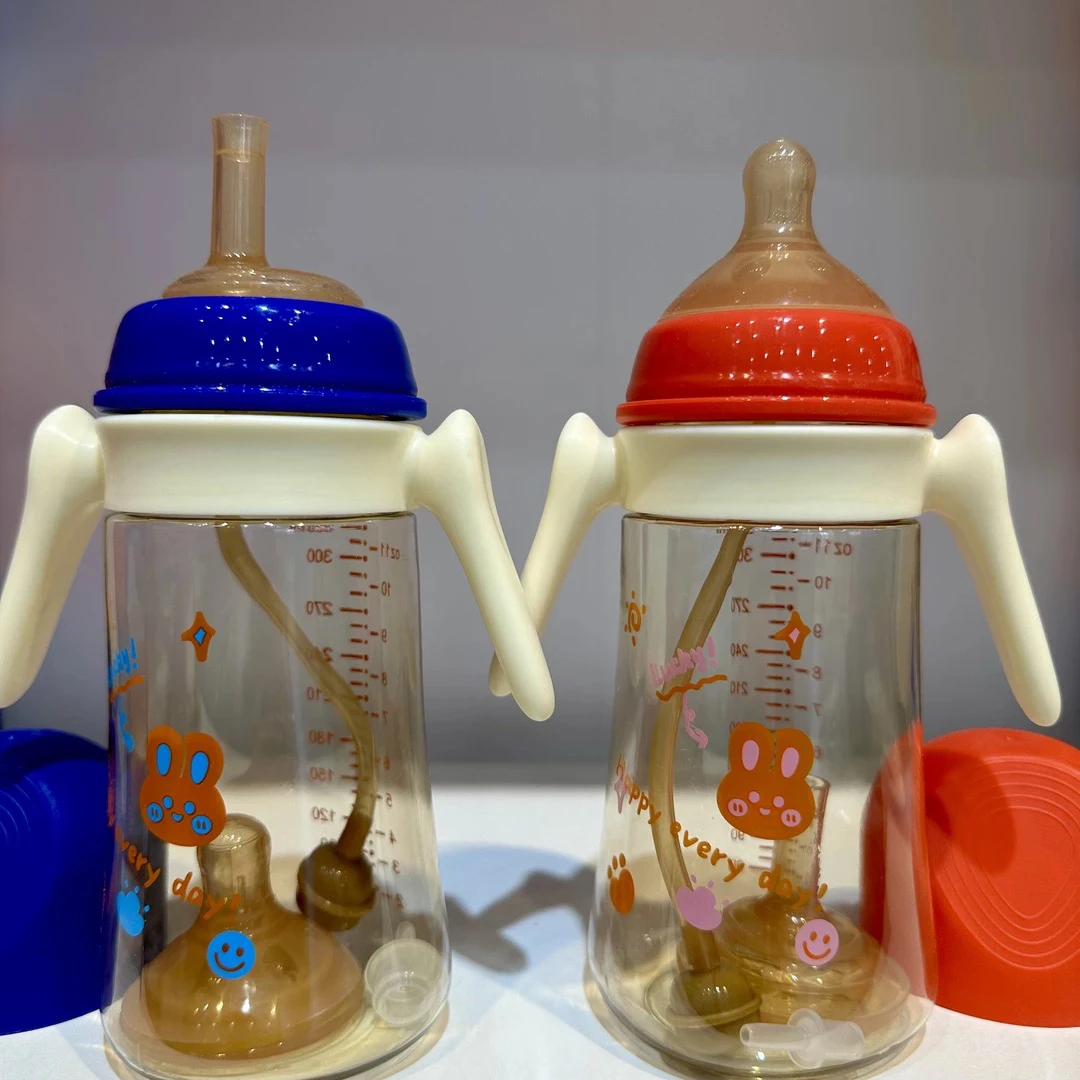 蓝红一瓶两用奶瓶大容量