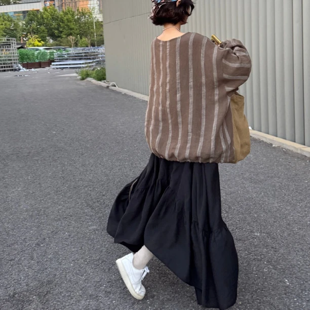 韩国新款半身裙宽松万能腰不规则小仙裙