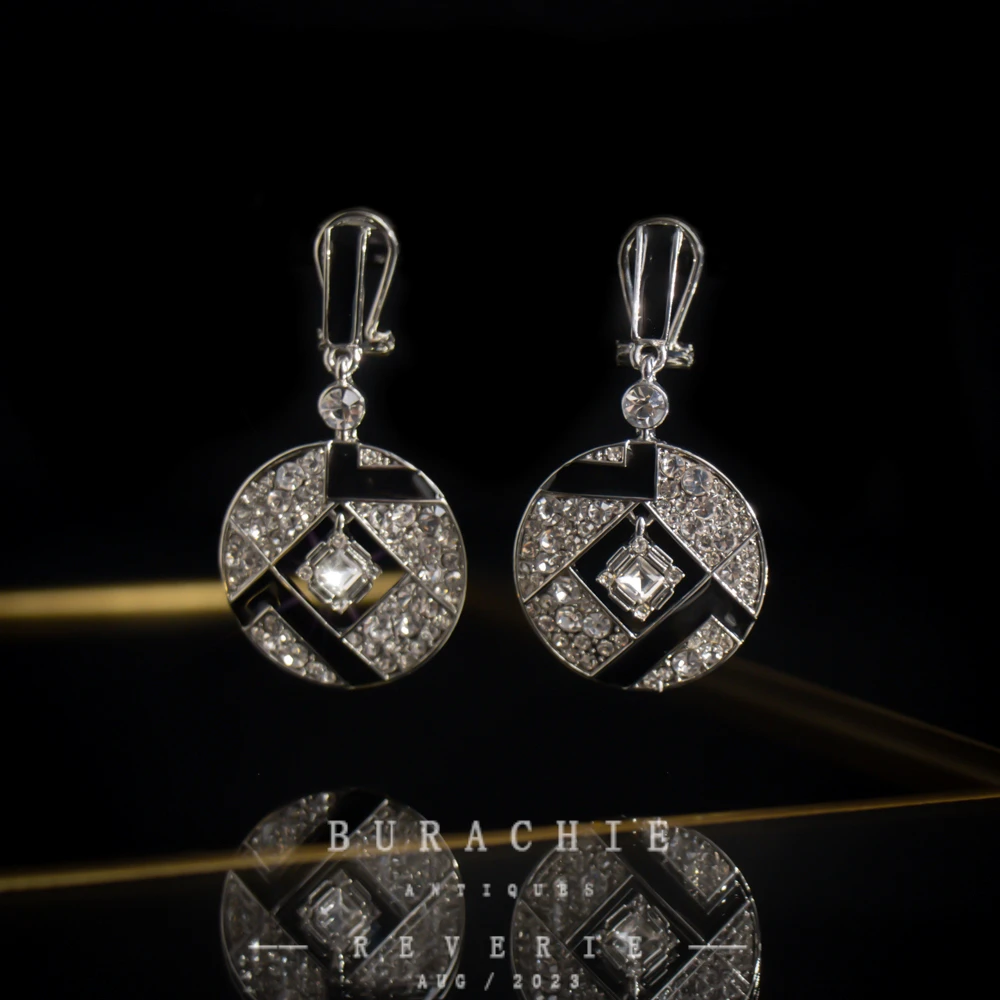 铜合金仿水晶耳饰 【8463】周年珍藏英｜经典原标克拉款CrownFrett