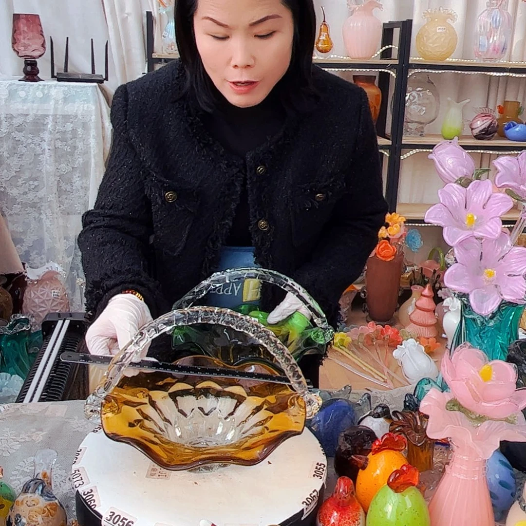 琥珀果篮福利家悦琉璃工艺品