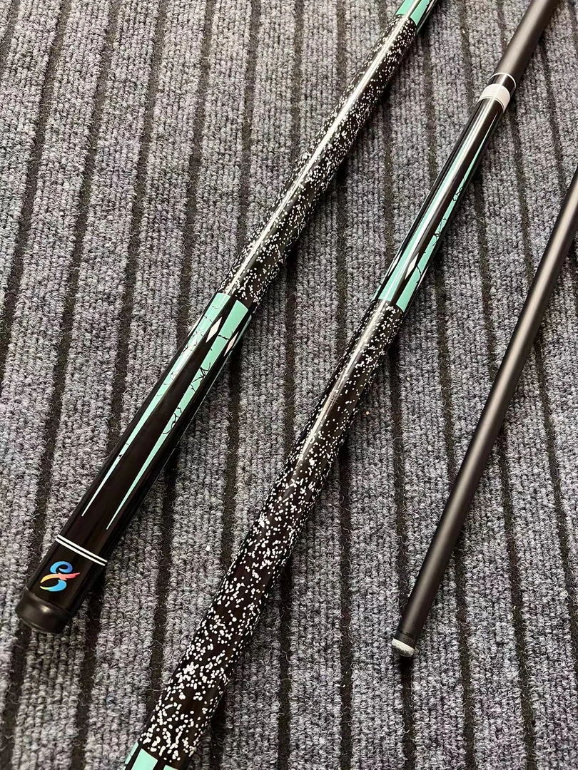黑科技碳纤维一体杆小 中 大 头台球杆斯诺克黑八九球加重桌球杆1