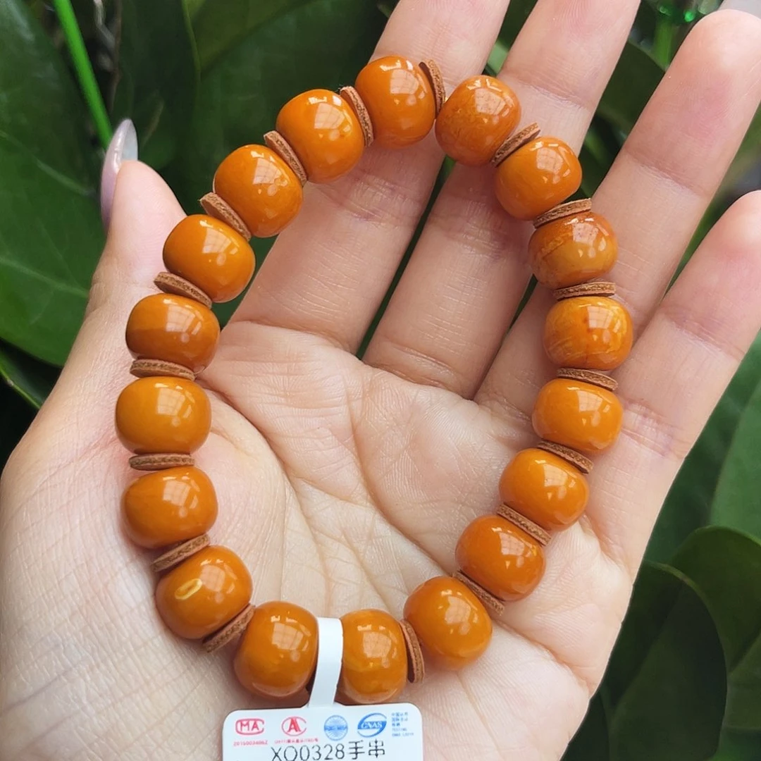 未镶嵌琥珀手链12m老蜡