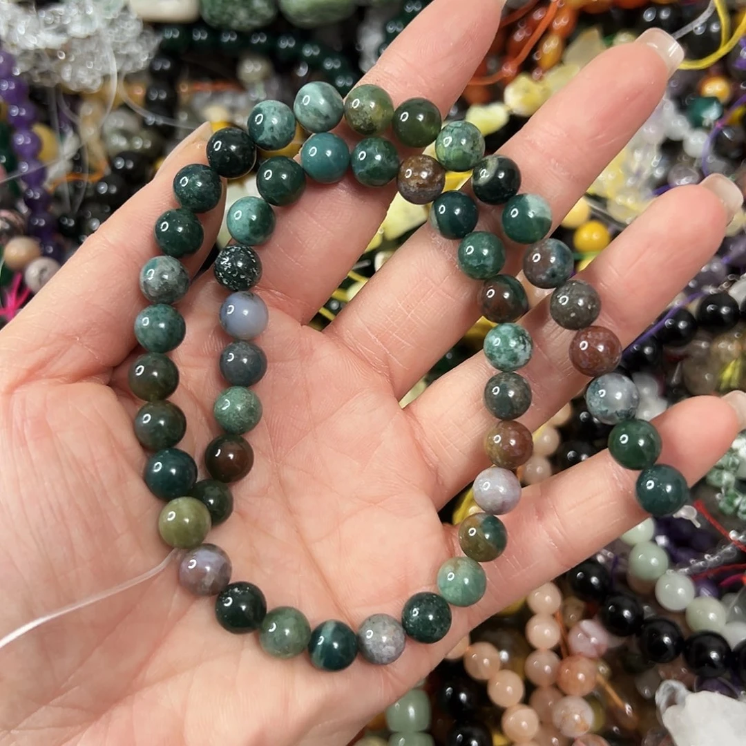 玛瑙/玉髓合金珠宝半成品，卡8海洋碧玉一条