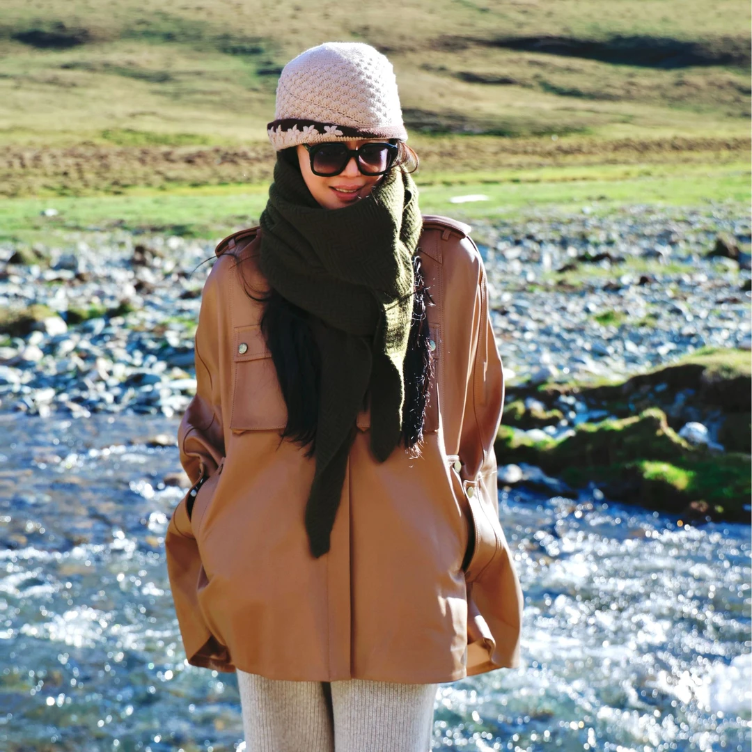 伦敦皮衣头层羊皮法式轻奢复古小众设计王璇原创设计