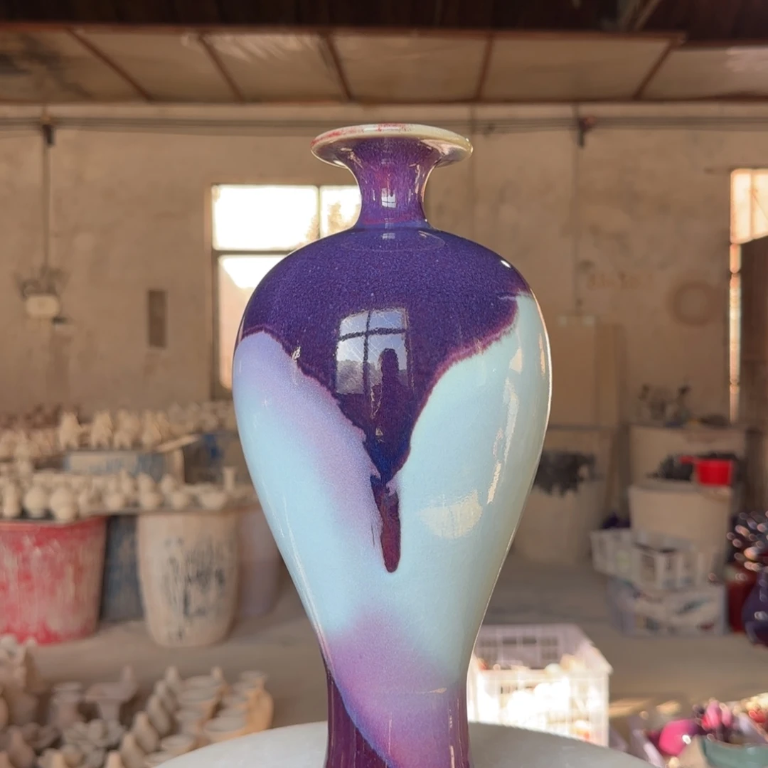 瓷摆件郑家钧窑摆件微瑕