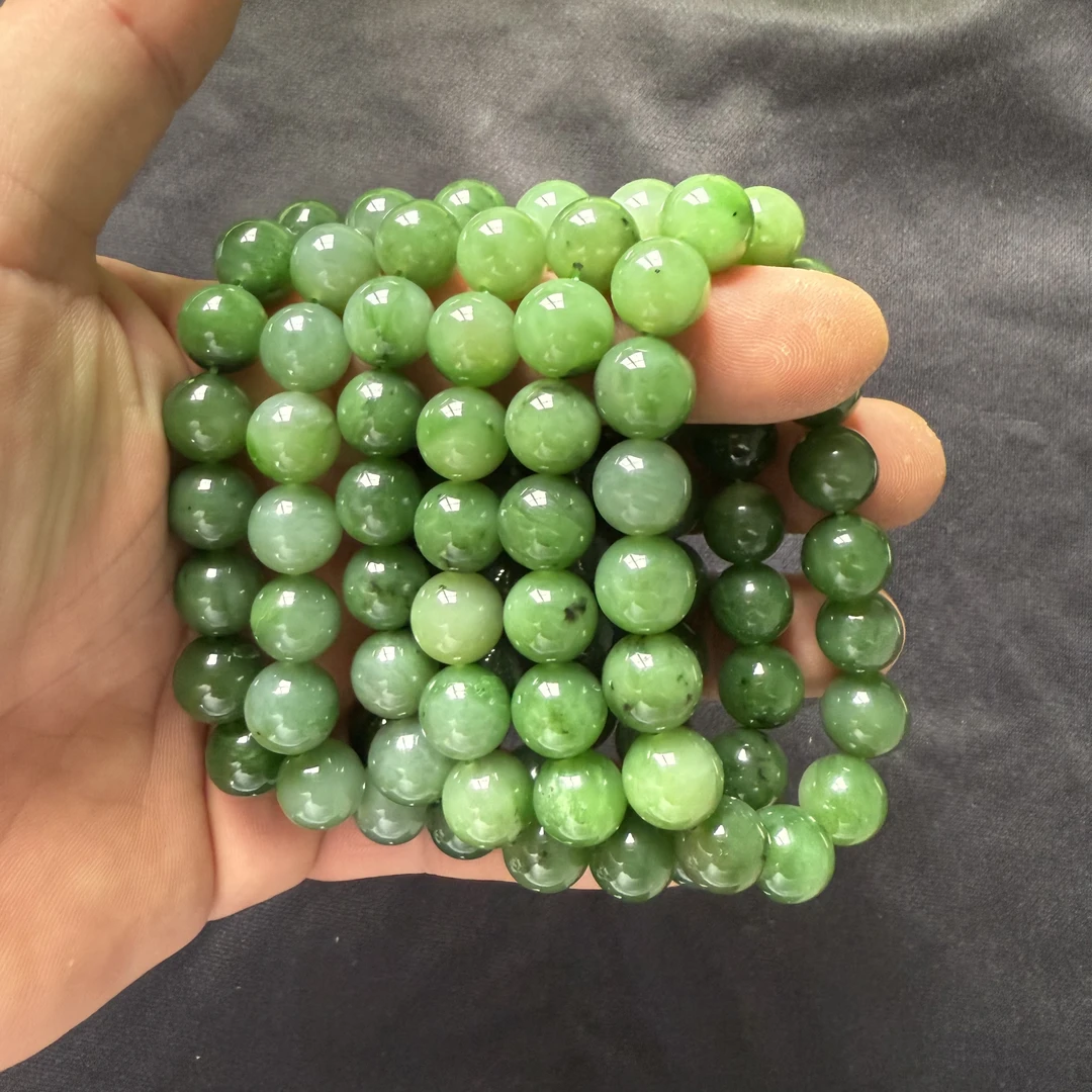 和田玉俄罗斯碧玉手串卡12左右（多样性发货）拍一发一