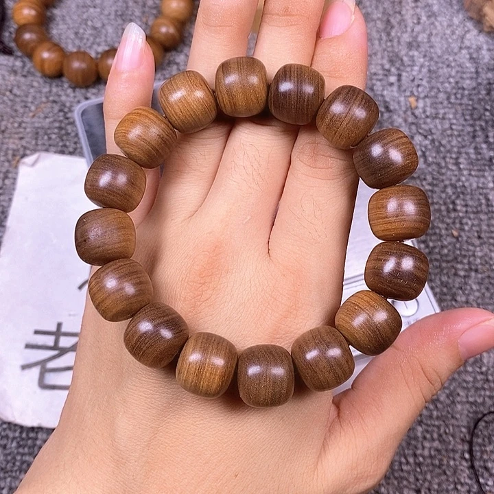 檀香木手串/手链老山檀香黑肉虎纹树芯老料13/14沉水