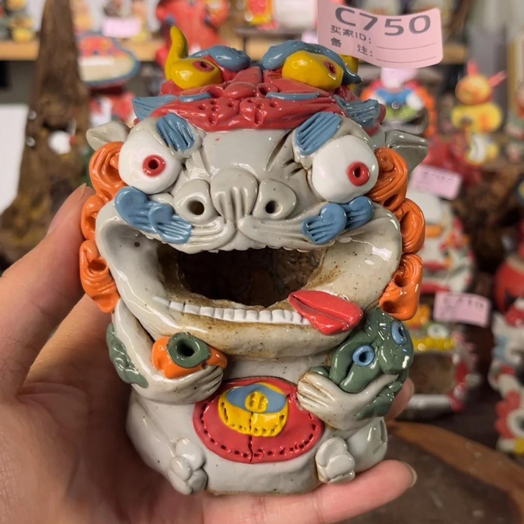泥塑子****8纯手工茶宠摆件