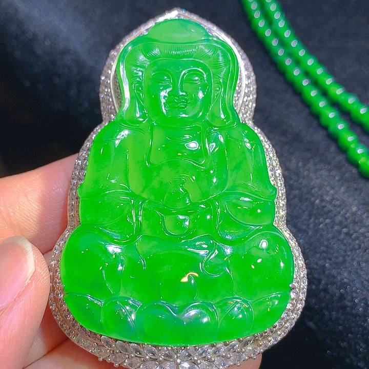 【闪购商品】翡翠颈饰18K金镶嵌翡翠