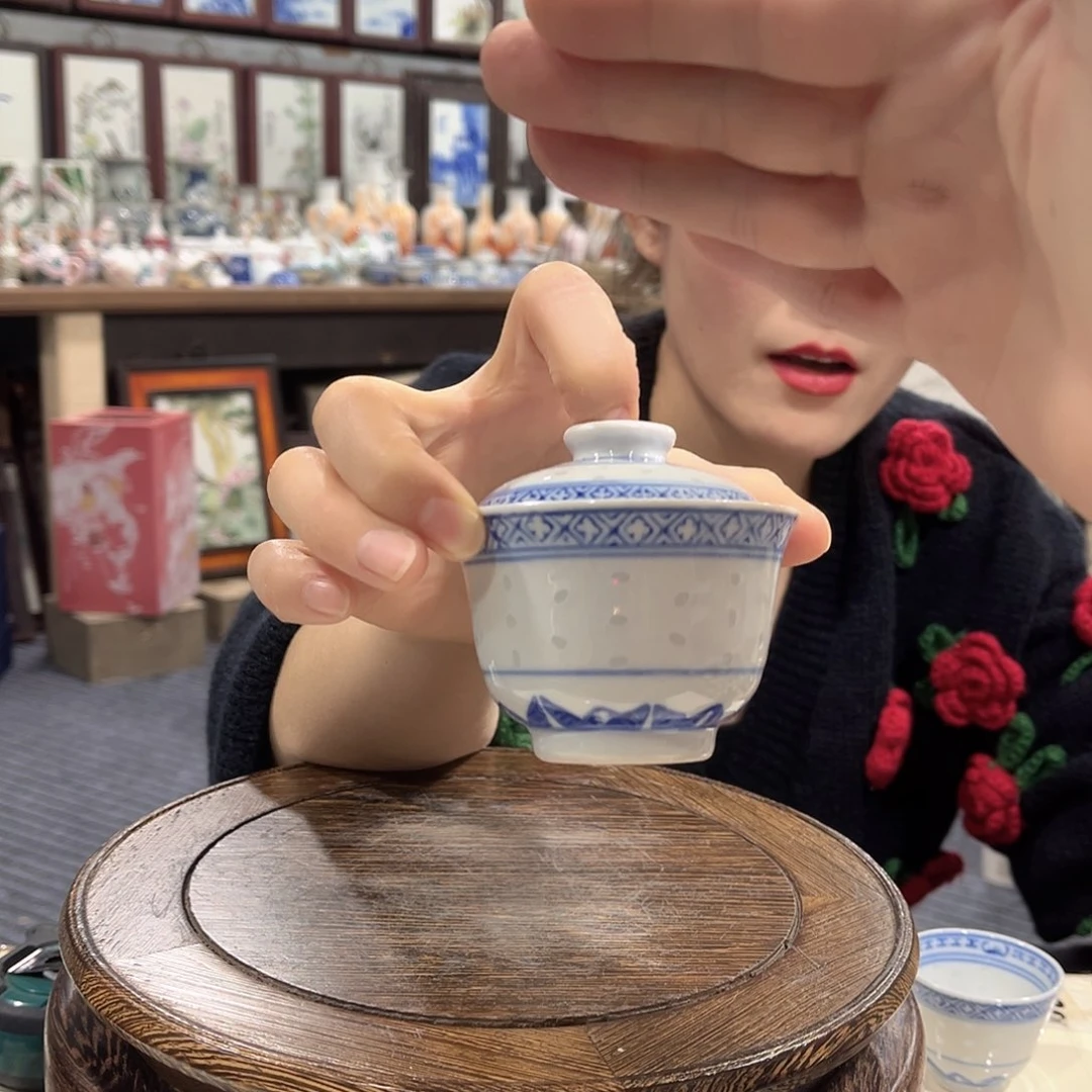 摆件陶瓷//////景德镇陶瓷瓷器。盖碗。