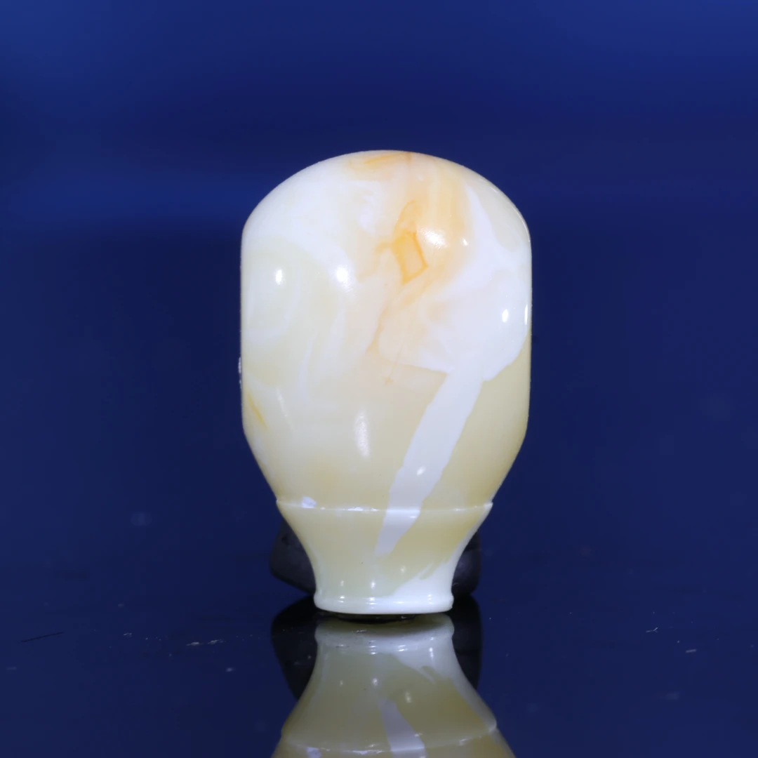 13m蜜蜡三通保真一物一图瓷白蜡白花满蜡一线天佛头蜜蜡配饰-C127
