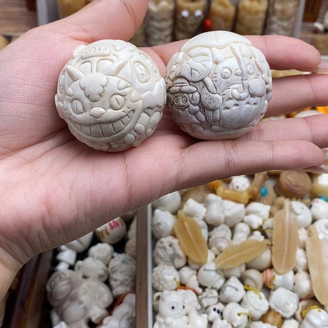 鹿骨把件c11龙猫手球40尺寸不退换