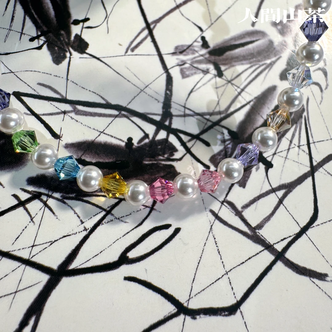 非金属珐琅手链 人间山茶 SA-2636 施华洛施加珍珠手链