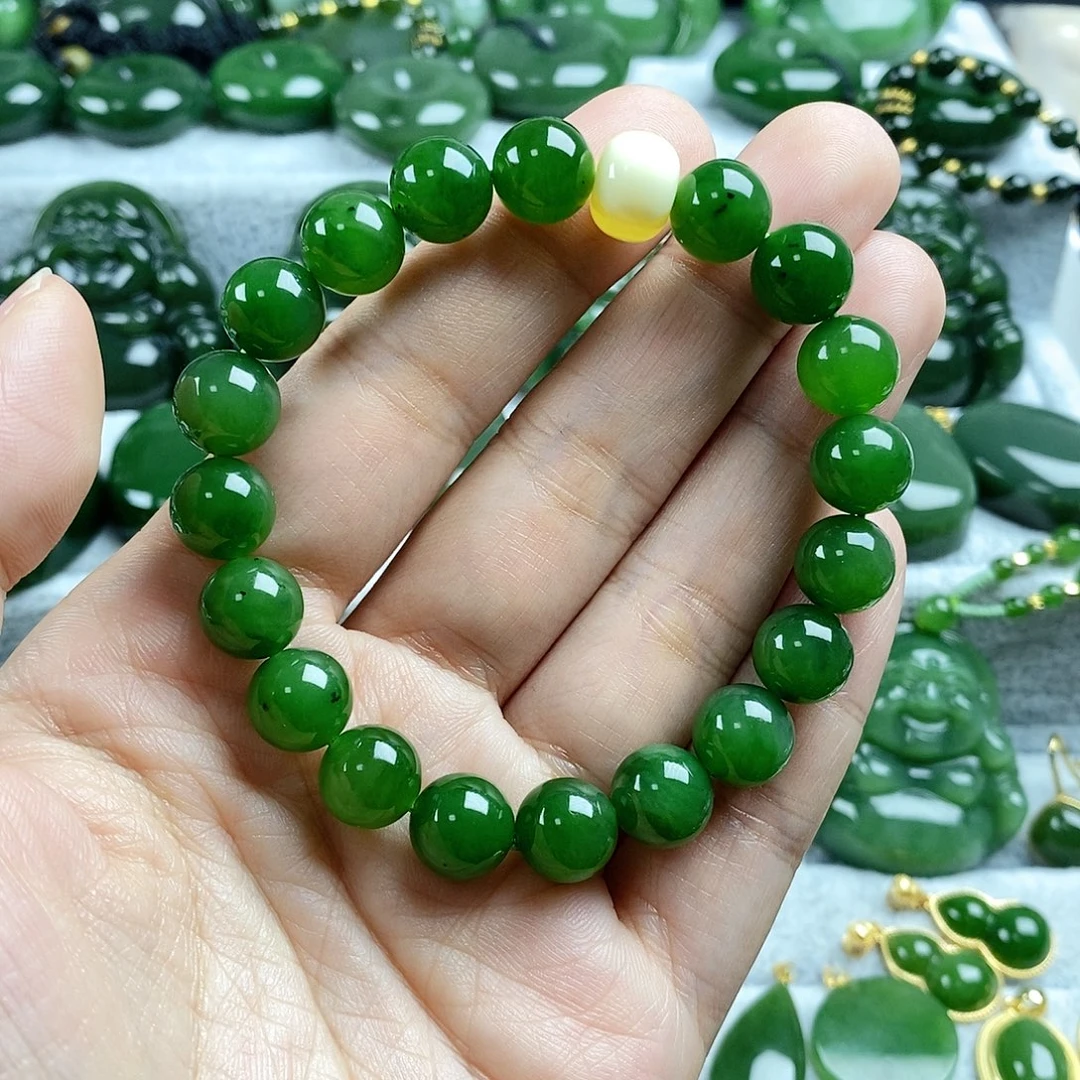 和田玉（碧玉）未镶嵌颈饰9+mm