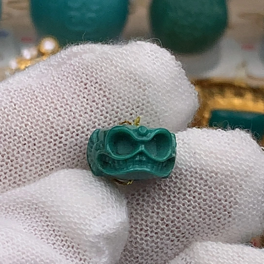 未镶嵌绿松石珠宝奇石11.5mm