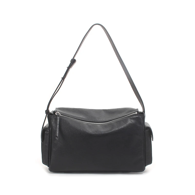 【董清子】【简致·黑双喜】新品简约百搭潮流休闲单肩斜挎女包25579