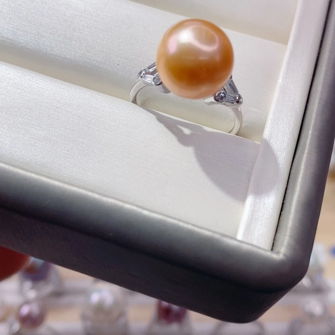 淡水珍珠戒指银S925镶嵌