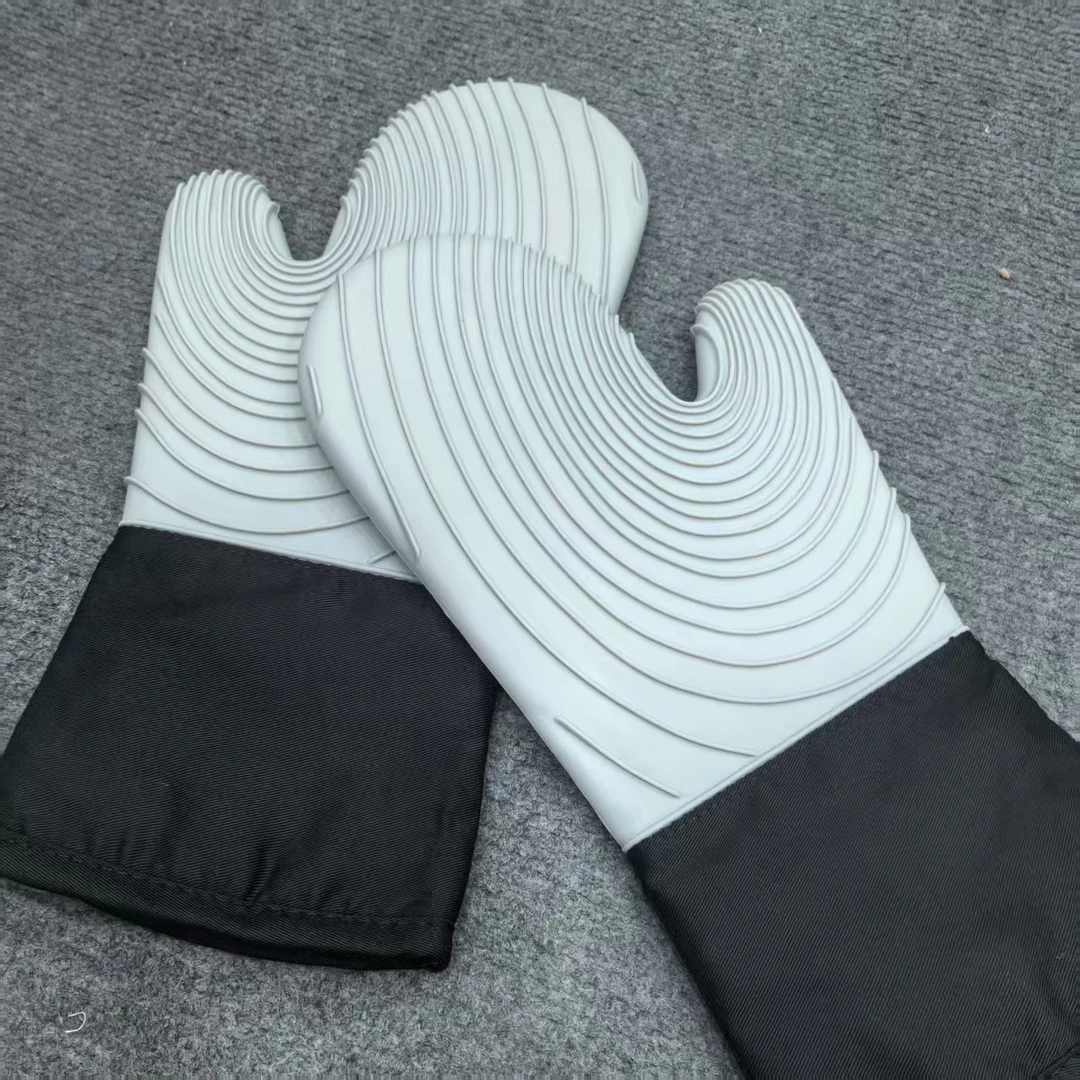 多款灰色 硅胶防烫手套，发1双