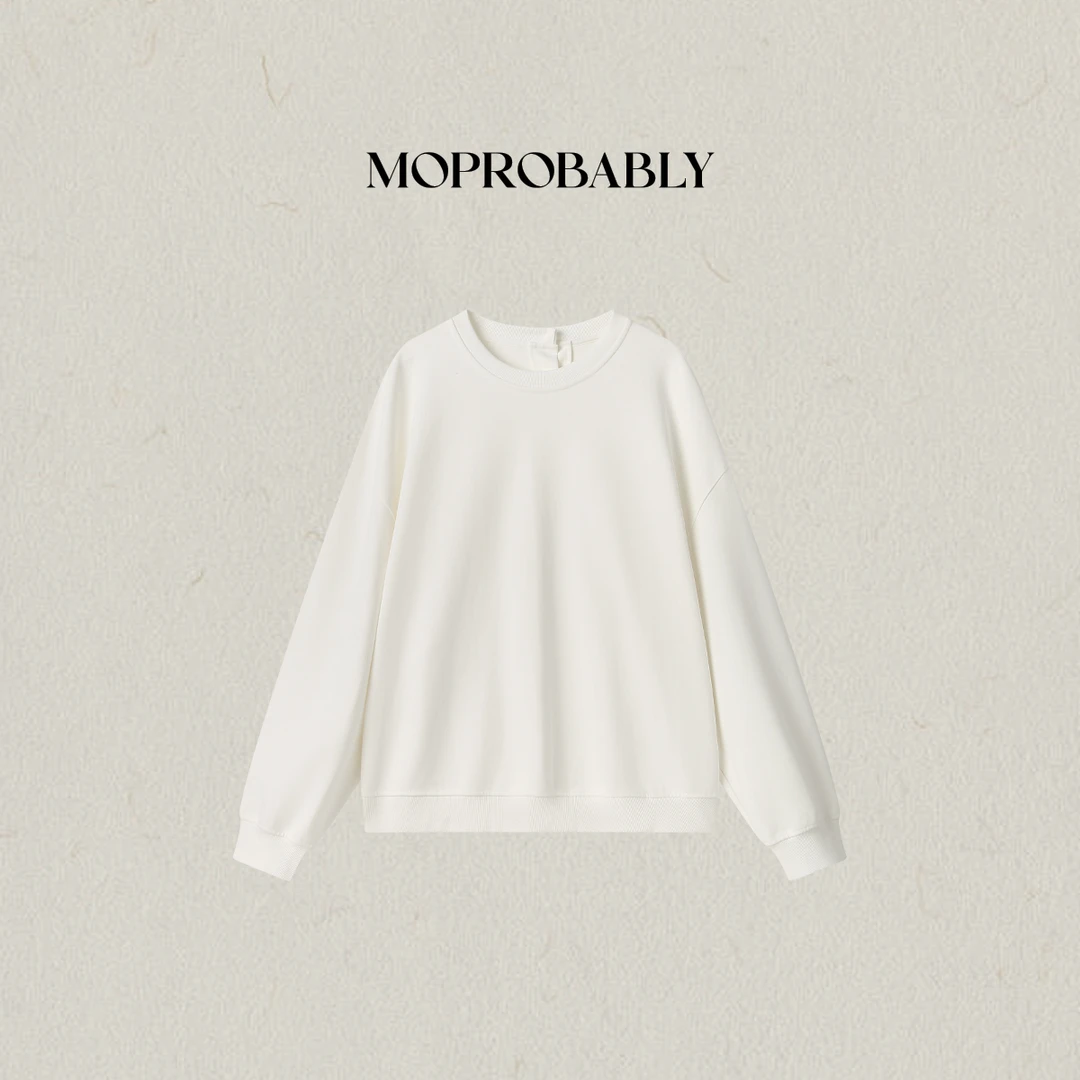 Moprobably李予诺「背芷」极简风时尚休闲百搭套头卫衣L5348013