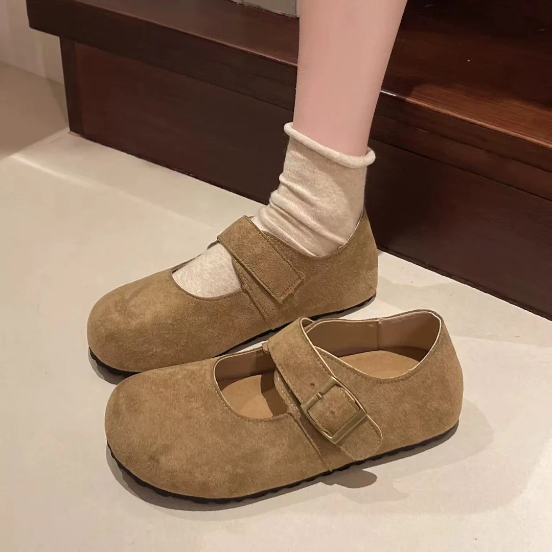 秋休闲款法式女新款百搭软底豆豆鞋单鞋Y-7(勃肯豆豆鞋)