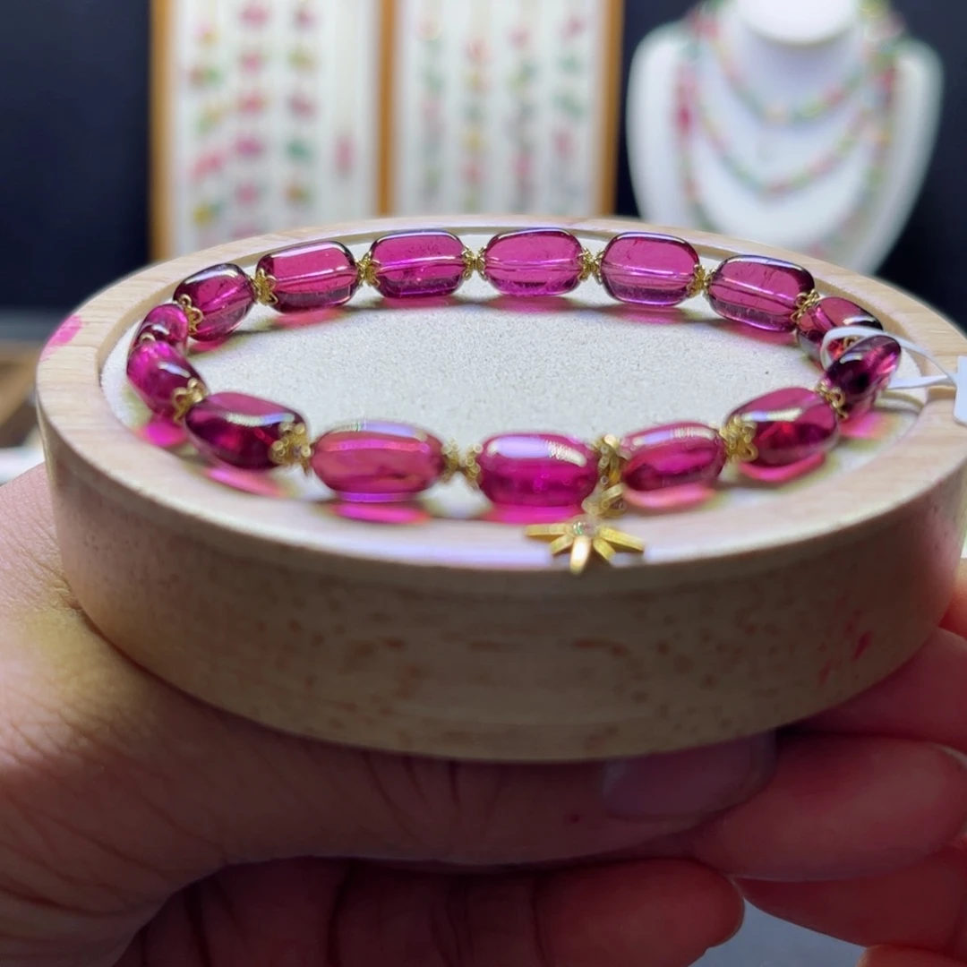 未镶嵌碧玺手链全红原石