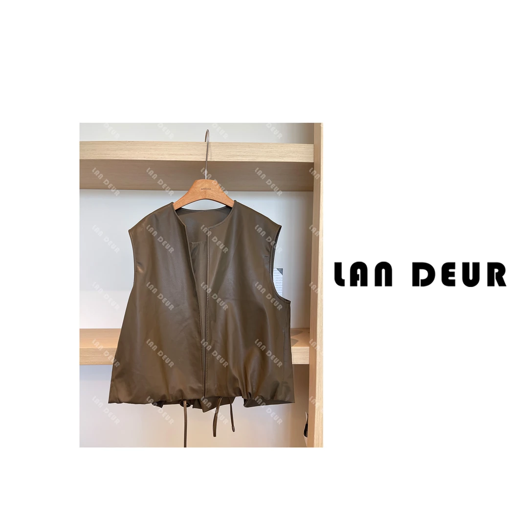 【伯爵茶】花苞感气质时尚休闲百搭简约无袖马甲女上衣