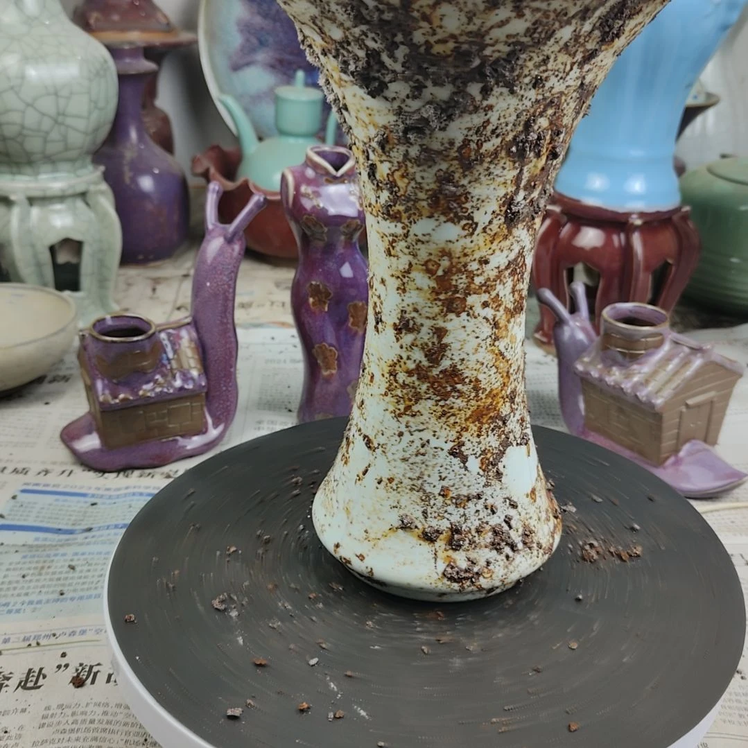 瓷片自选器型官窑生锈瓷