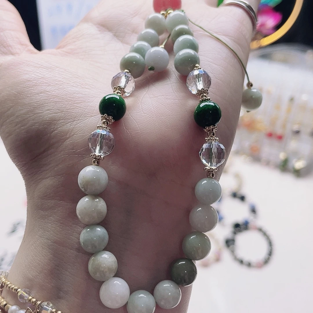 水晶手链合金翡翠手机挂