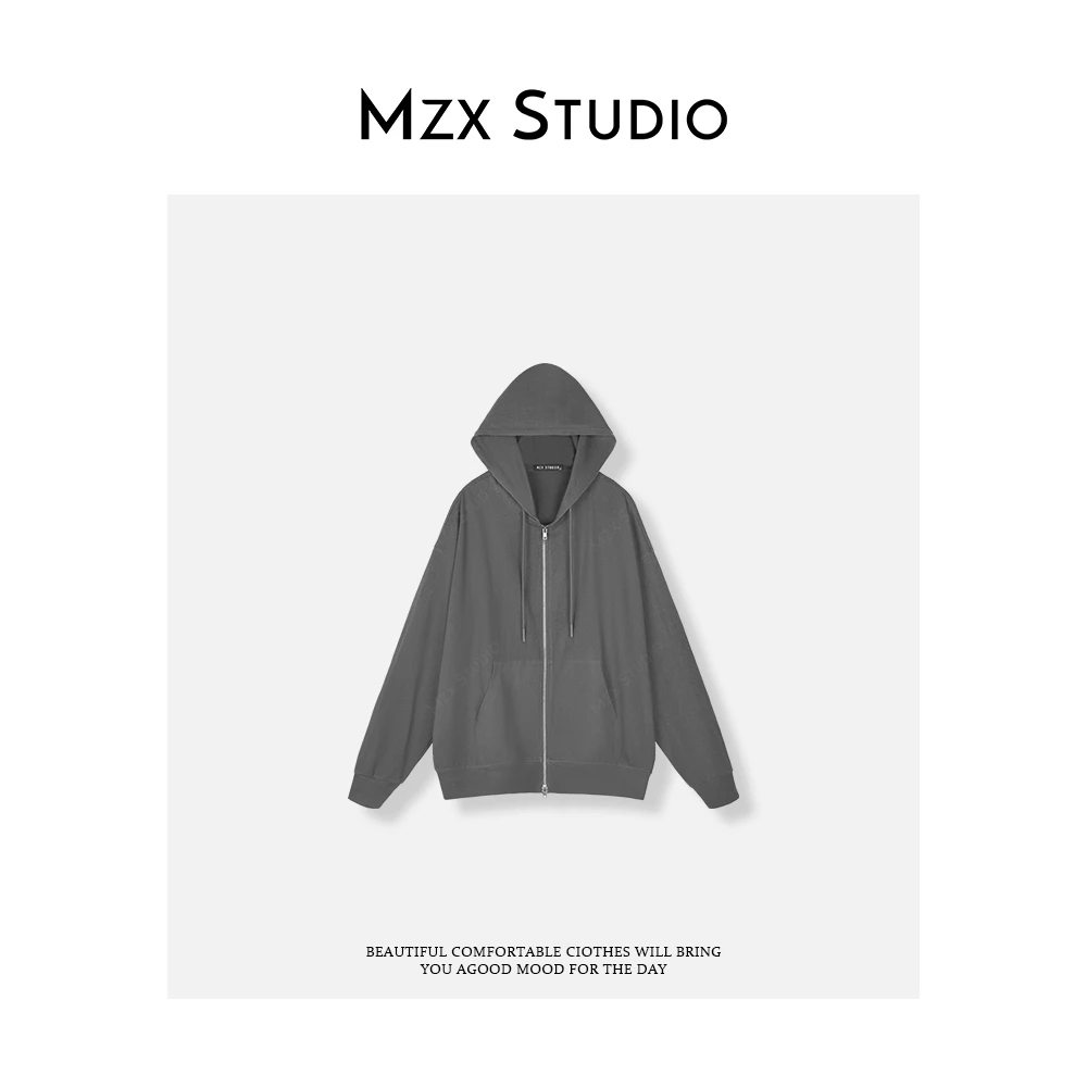MZX 秋季纯棉双头拉链宽松连帽外套 WT8922-P