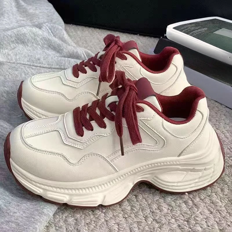 新款大码CB-1经典百搭老爹鞋女新款时尚简约系带休闲小白鞋